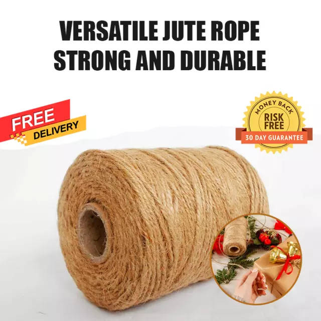Versatile corda di iuta 333 piedi corda di iuta 3 strati spessore 2 mm forte e durevole