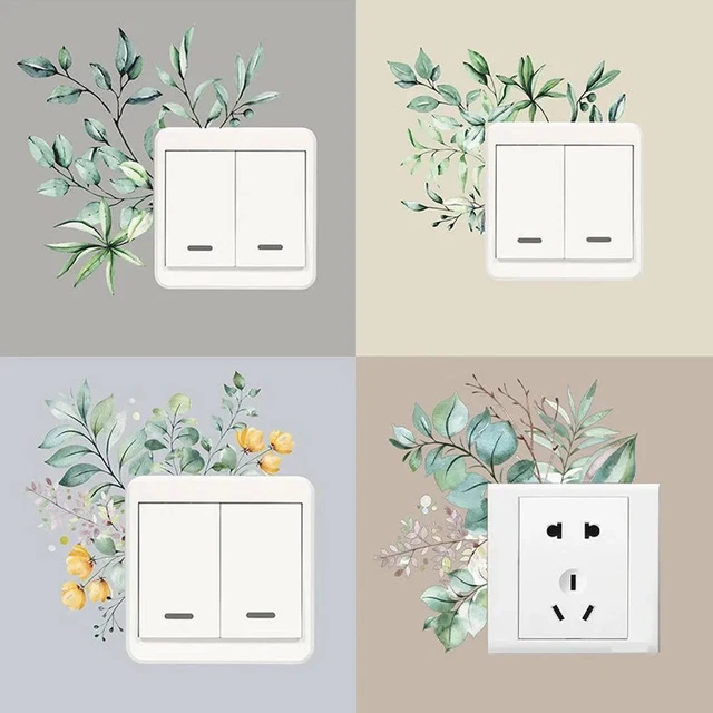 Long Lasting Wall Mural Flower Switch Wall Decorative Sticker N9D7