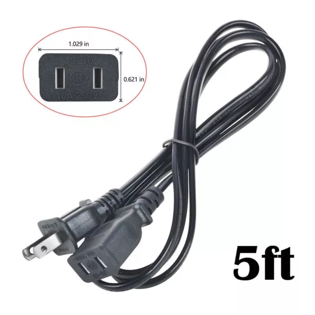 5FT AC Power Charger Cord Cable for Ever Start 1200A 750A jump starter EverStart