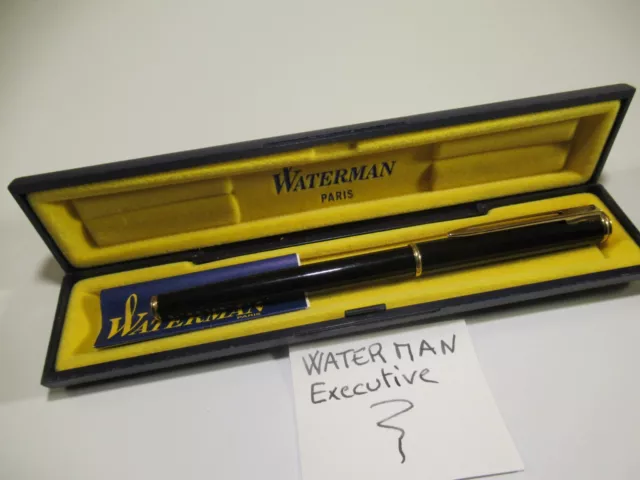 Stylo plume or 18 K WATERMAN EXECUTIVE – French fountain pen WATERMAN gold nib 3