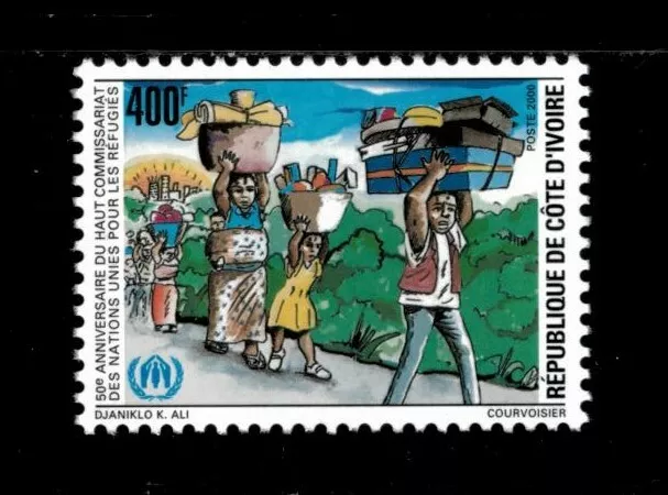 Ivory Coast 2000 - UN Refugee Agency, 50 Years - Individual - Scott 1093 - MNH