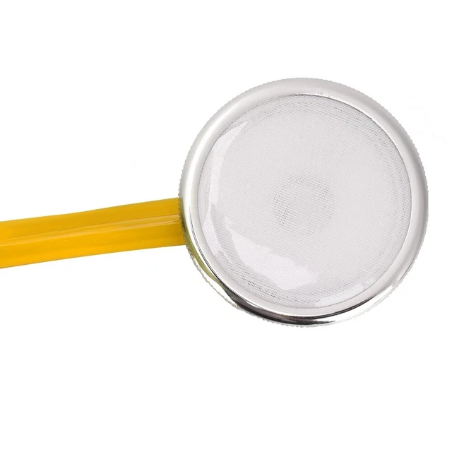 (Yellow)Single Head Stethoscope Aluminium Alloy Heart Lung Detection HG5