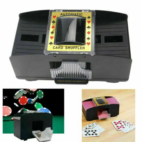 2 Deck Automatic Card Shuffler Poker Cards Shuffling Machine Casino US