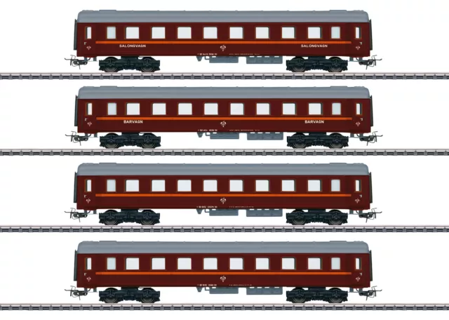 Märklin H0 41921 Schnellzugwagen-Set "Tin Plate" zur E-Lok DA (30302) NEU + OVP
