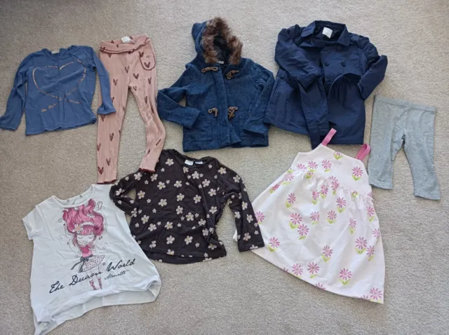 Girl clothes 4-5 years bundle, coats, tops, trousers, dress (Zara etc) excellent