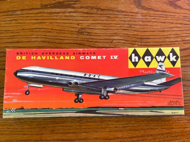 1958 BOX & INSTRUCTIONS ONLY Hawk De Havilland Comet IV Model 507-98 BOAC