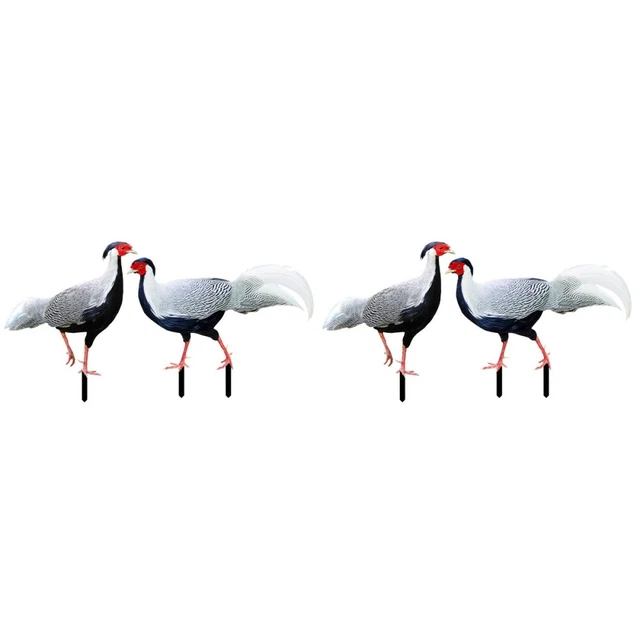 4 pcs Garden Acrylic Realistic Backyard Lawn Chicken Stake