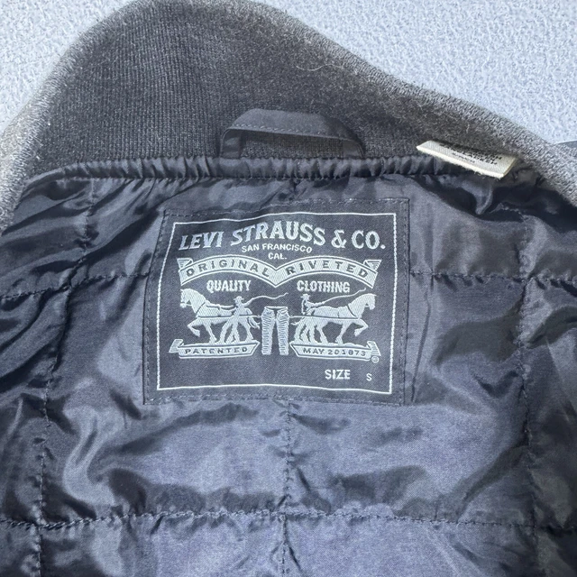 LEVIS JACKET MENS Small Black Bomber Quilted Thermore Thermal Insulated £27.50 PicClick UK