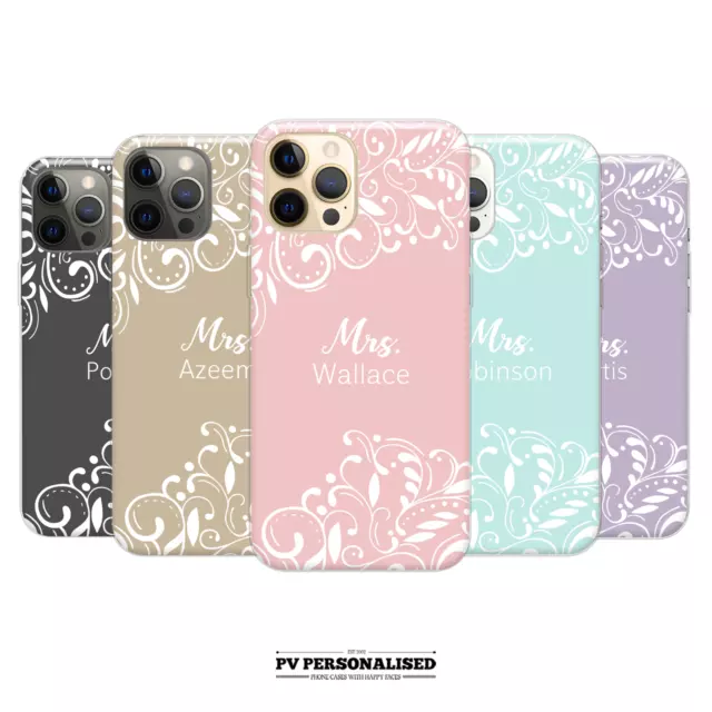 Wedding Personalised Phone Case Name Silicone Cover For iPhone 11 15 12 13 14