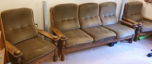 Three Piece Suite, Sofa and Two Chairs 1960s / 1970s (possible G-Plan)