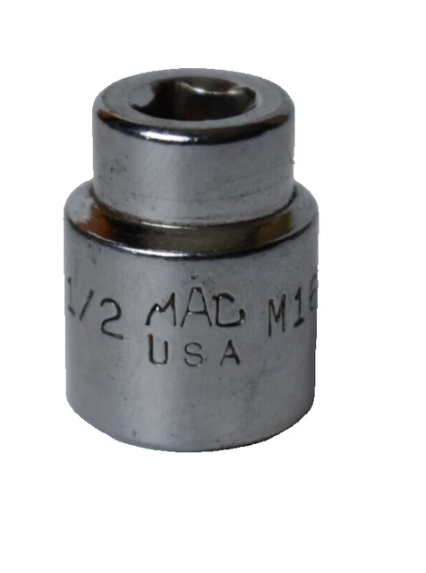 Mac Tools USA M166 1/2" SAE Shallow Socket 1/4" Drive 6 point Chrome Finish