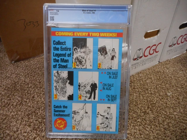 Man of Steel 1 cgc 9.6 John Byrne DC 1986 Superman variant cover WHITE p NM MINT 3
