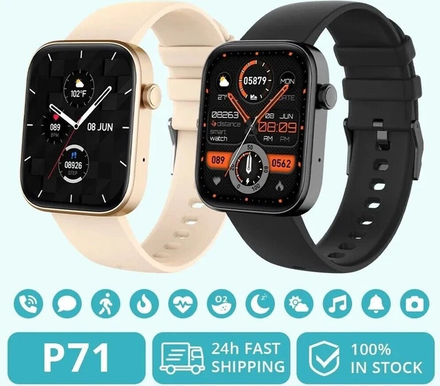 Korons Smart Ring In Titanio, IP68, Contapassi, Compatibile Android/iOS, Nero, Taglia 9