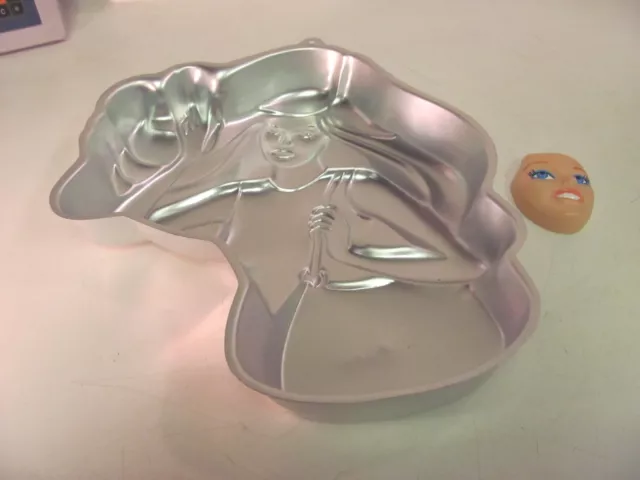 Wilton Barbie with Purse Cake Baking Pan Aluminum Mold with FACE PLATE