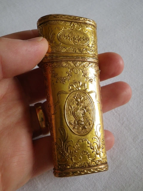 ANCIEN ETUI COFFRET NECESSAIRE CARNET DE BAL POMPONNE EPOQUE LOUIS 16 - 18ème