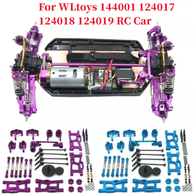 Metal Upgrade Part Accessories Kit For WLtoys 144001 124017 124018 124019 RC Car