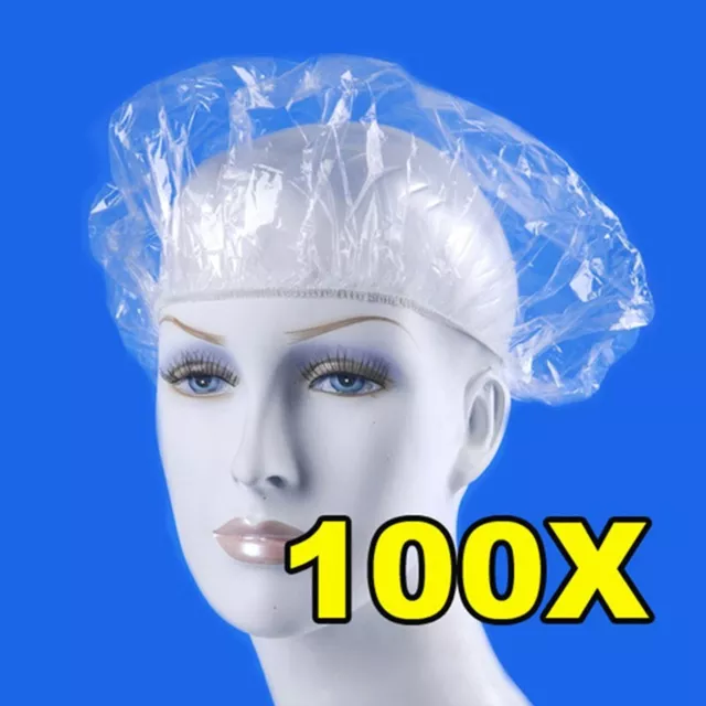Clear Disposable Hair Cap for Spa Salon or Bath Elastic and Convenient