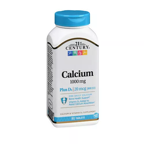 21st Century Calcium 1000 + D3 90 Tabs by