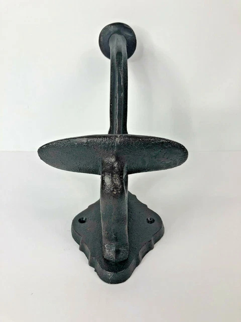 Vintage Style Cast Iron Wall Mounted Coat Hooks Hat Hook Hall Tree Black Heavy 2