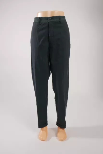 Harmont & Blaine Hombre Negros Formales Pantalón Talla 56 Corte Holgado WQC300