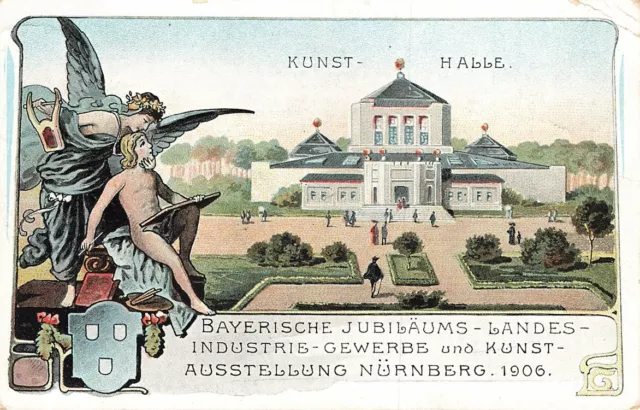 387357) AK bay. Jubiläums Landes Ausst. Nürnberg 1906 - Kunsthalle gel. 1906