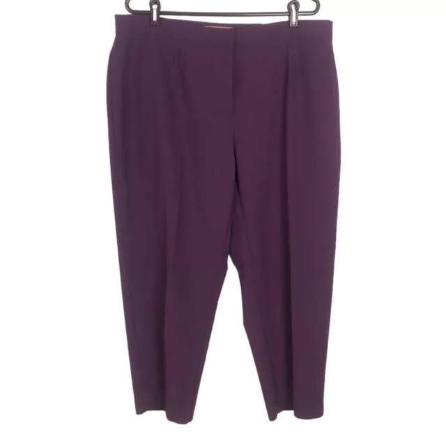 NWT Ellen Tracy Wine Purple Betty Slim Ankle Pants Women's Plus 18W Style X3P096