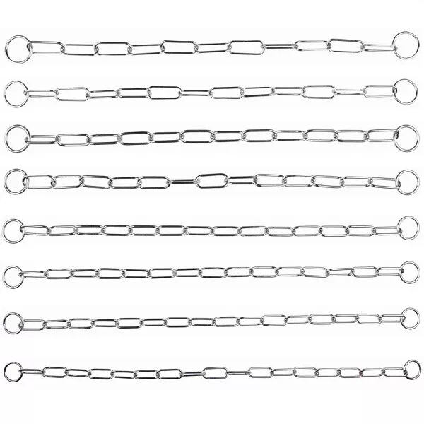 Trixie Long Link Police Choke Chain Dog Collar - 18-31" Large Chrome Check Loop