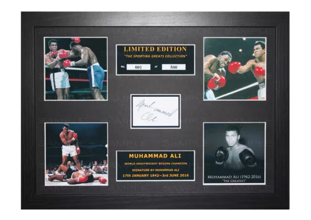 Muhammad Ali Signed Ltd Edition Framed Picture Memorabilia