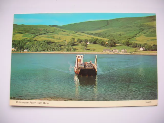 Colintraive to Rhubodach Ferry postcard, near Rothesay, Bute. (E T W Dennis)