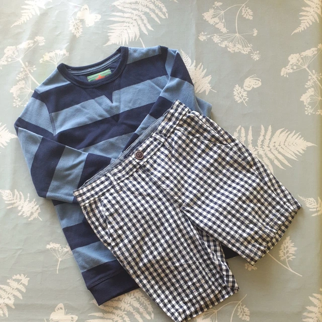 Pantaloncini Next Boys Check 8 anni John Lewis top a righe calde pacchetto 9 anni