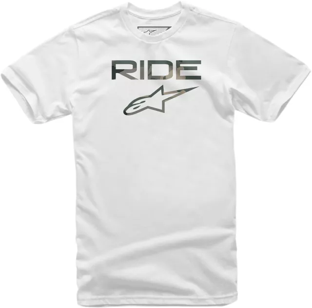 Alpinestars Ride 2.0 Camo Mens Short Sleeve T-Shirt White