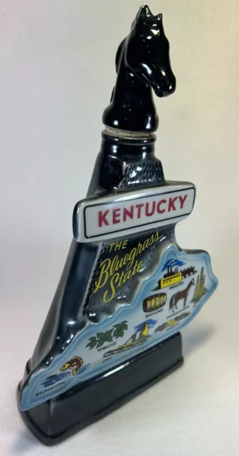 Vintage 1967 Jim Beam "Kentucky The Bluegrass State" Decanter Bourbon Whiskey