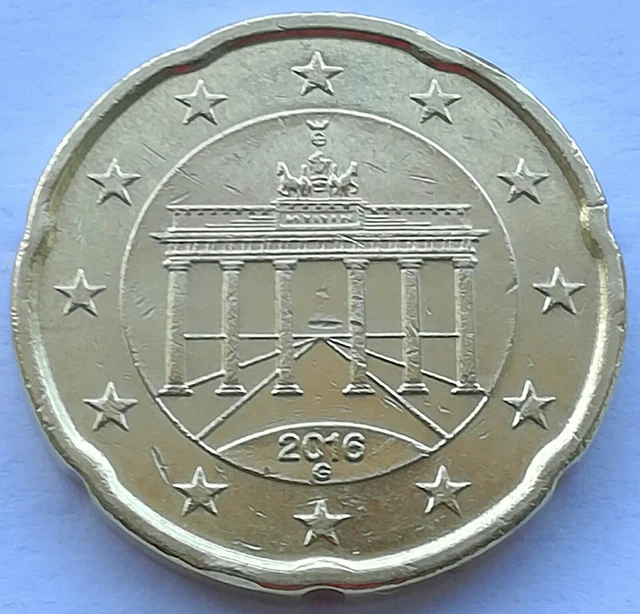 GERMANIA 20 cent 2016 zecca G Karlsruhe