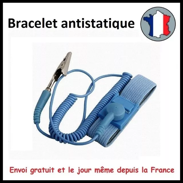 Bracelet Antistatique Electricite Statique Decharge Electronique Terre Masse Taf