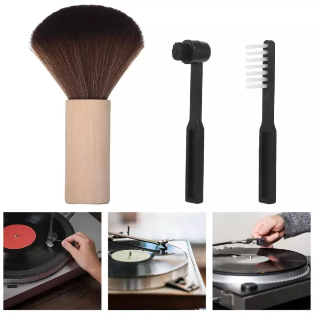 3Pcs Turntable Vinyl Records Cleaner, Dust Remover, Multipurpose Record Player