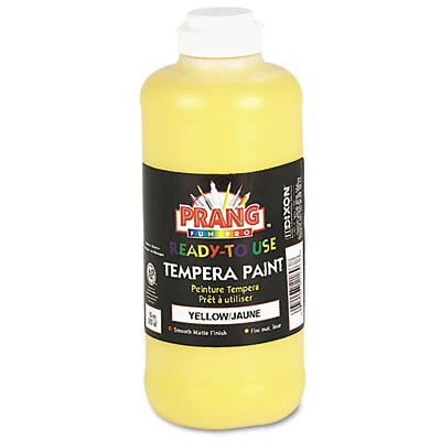 Pintura al temple lista para usar Prang, amarilla, 16 oz botella con tapa dispensadora X21603