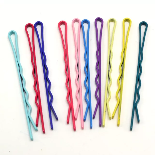 40pcs Mixed Color Metal Bobby Hair Pins Hair Styling Clips 55mm for Women