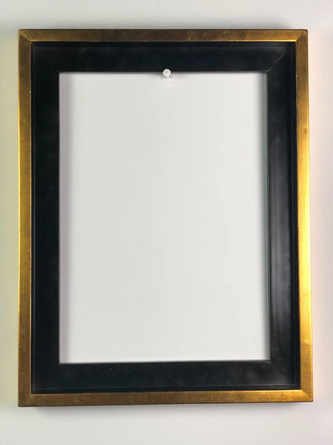Cadre Américain Bois Doré Et Noir - 56x56 Cm - Occasion Bon état