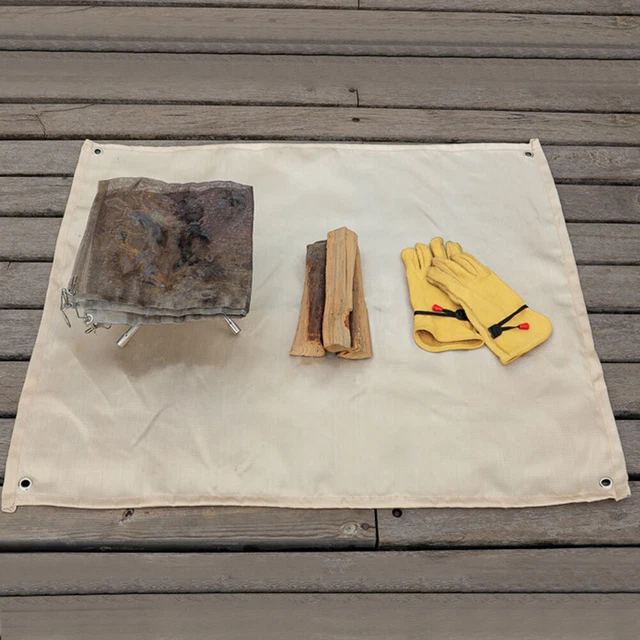 FIRE FIBERGLASS MAT Flame Retardant Campfire Fireproof Blanket for