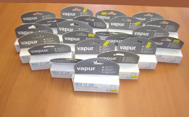 22 - New! 6 Piece Assorted Cap Pack for Vapur Anti-Bottles- Mix It Up 22 - New! 6 Piece Assorted Cap Pack for Vapur Anti-Bottles- Mix It Up