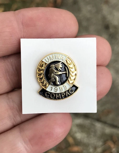 Vintage UMW of America 1993 COMPAC Pin United Mine Workers Coal Miner