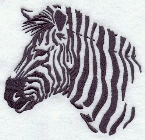 Embroidered Sweatshirt - Zebra Silhouette F4996 Sizes S - XXL