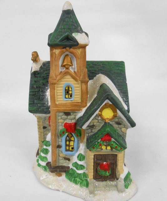 VINTAGE 2003 COBBLESTONE Corners Christmas Village Church Building 14.