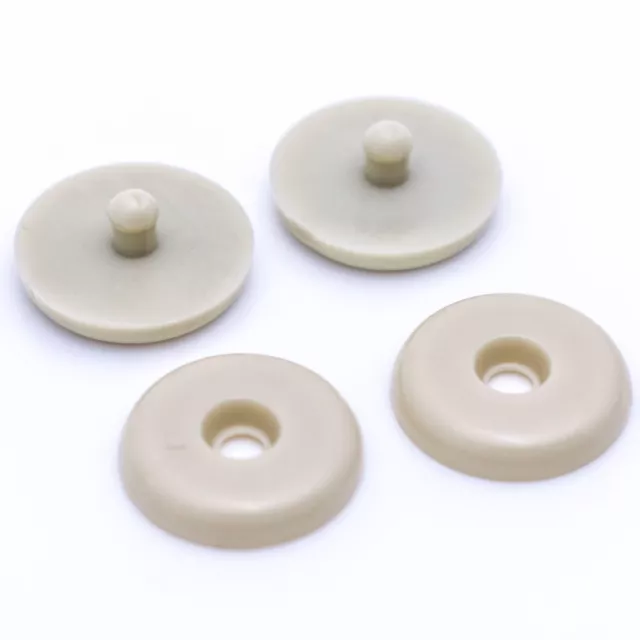 Car Seat Belt Clip Stopper X2 UNIVERSAL Buckle Retainer Button Holder Beige