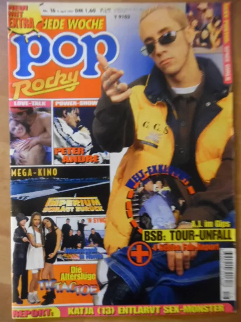 POP ROCKY 16- 1997 (3) Backstreet Boys 'N Sync Tic Tac Toe Peter Andre Star Wars