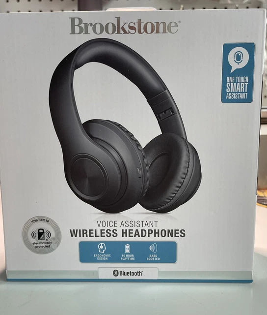 NEW BROOKSTONE WIRELESS Headphones Voice Assistant Bluetooth 5.0