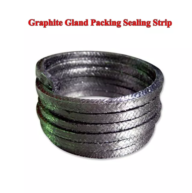 Square Gland Packing Graphite Sealing Strip Rope Pump Valve Shaft Seal High Temp