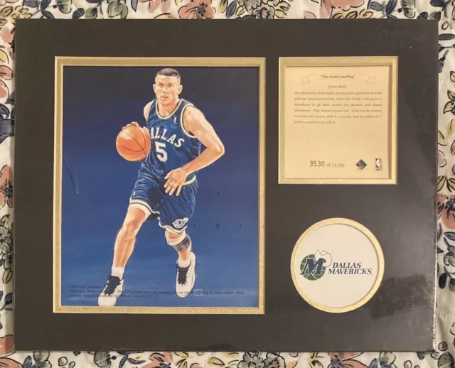 *VINTAGE* Jason Kidd - Dallas Mavericks Print - 3,530 of 12,500 *NEW* 11 x 14”