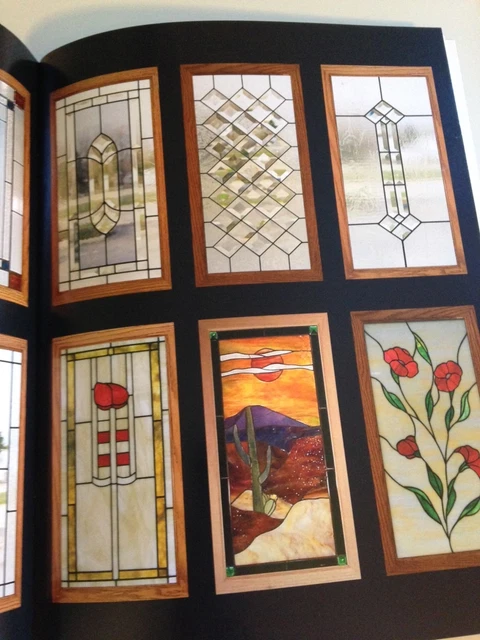 LOOK! 300 Stained Glass Cabinet Door Window Book, Bevel Victorian Prairie more.. 2