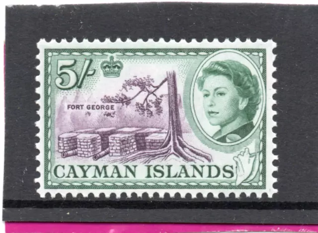 Cayman Islands QE2 1962-64 5s plum & deep green sg 177 NHM/UM